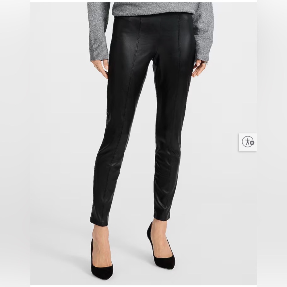 Express Black Skinny Pleather Pants